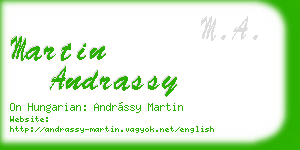 martin andrassy business card