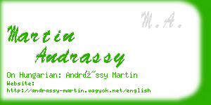 martin andrassy business card